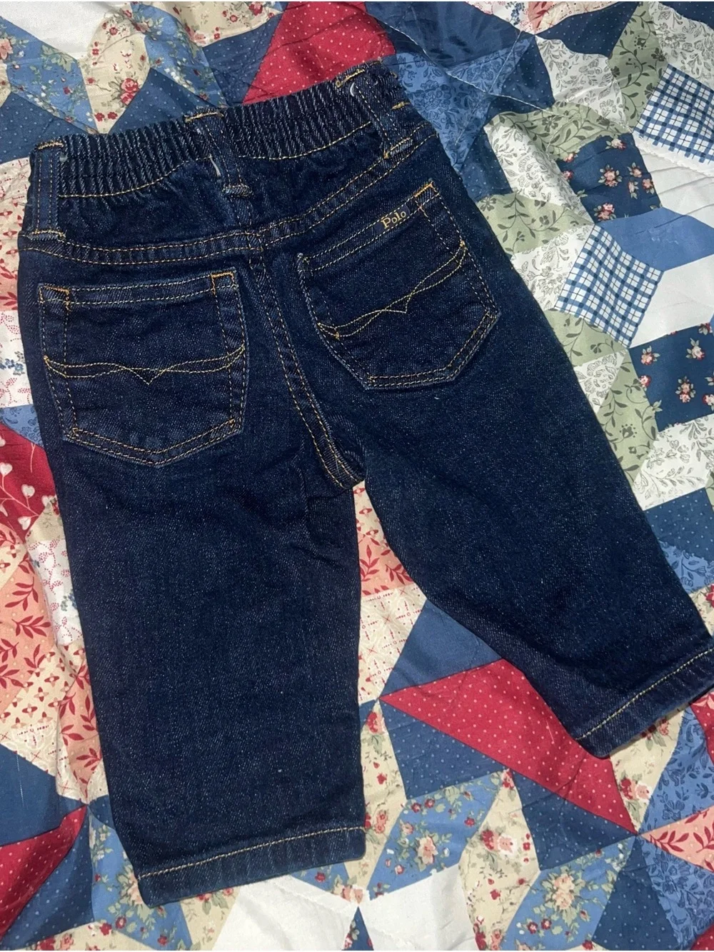 Ralph Lauren White Tee with Navy Blue Jeans